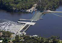 Aerial image of the dam wall - click to review outlooks